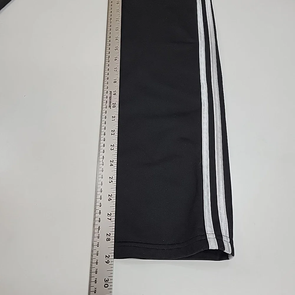Adidas Sweatpants Black And White Striped Boy's Sz L 14/16 Activewear Athleisure